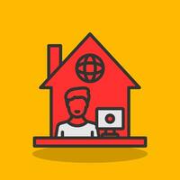 Work From Home Vector Icon Design