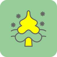 cubierto de nieve árbol vector icono diseño