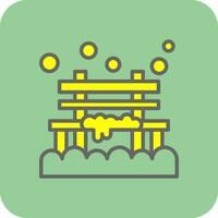 Snow-covered bench Vector Icon Design