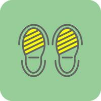 Snowy footprints Vector Icon Design