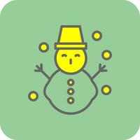 Snowman Vector Icon Design