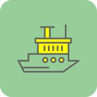 Icebreaker ship Vector Icon Design