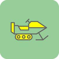 Snowmobile Vector Icon Design