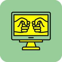 Fighting Game Vector Icon Design