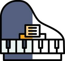 diseño de icono de vector de piano