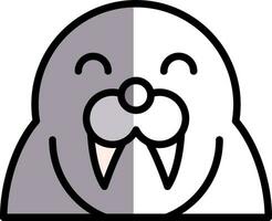 Walrus Vector Icon Design