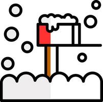 cubierto de nieve buzón vector icono diseño