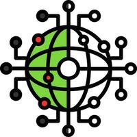 Global Network Vector Icon Design