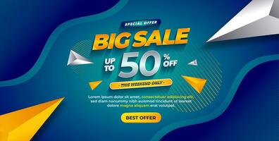 Big sale banner template. Abstract Background vector