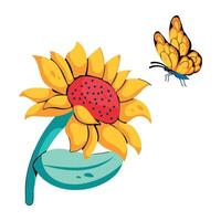 Trendy Butterfly Nectar vector