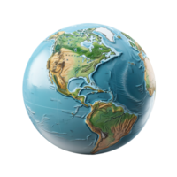 Planet Earth isolated on transparent background, created with generative AI png