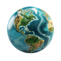 Planet Earth isolated on transparent background, created with generative AI png