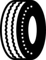 solid icon for tire vector