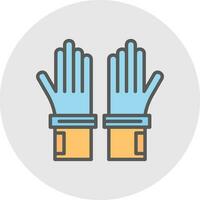 guantes, vector, icono, diseño vector