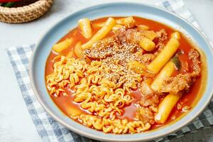 rabokki, Stir-fried Instant Noodle photo