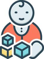 color icon for activity vector