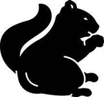 solid icon for squirrel vector