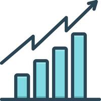 color icon for barchart vector