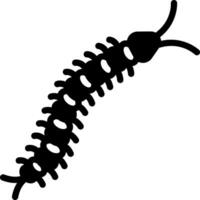 solid icon for centipede vector