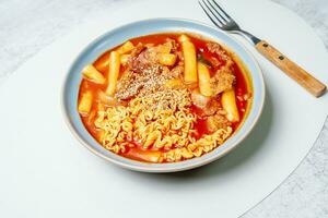 rabokki, Stir-fried Instant Noodle photo