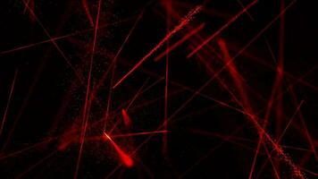 Glowing red laser beams motion background with shiny exploding particles and flashing fast moving lasers. This science and technology background animation is full HD and a seamless loop. video