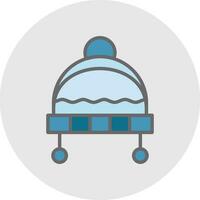 diseño de icono de vector de sombrero de invierno