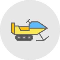 Snowmobile Vector Icon Design