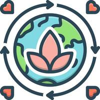 color icon for environment vector
