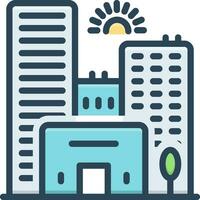 color icon for city vector