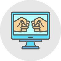Fighting Game Vector Icon Design