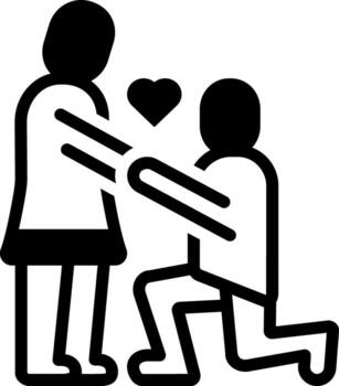 sólido icono para proponer vector