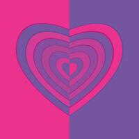 corazón forma en rosado y Violeta vector ilustración