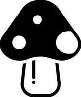 solid icon for mushroom vector