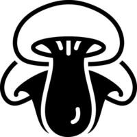 solid icon for mushroom vector