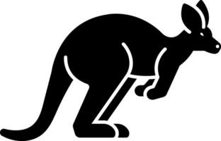 solid icon for kangaroo vector