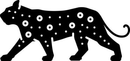 solid icon for leopard vector