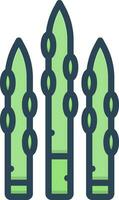 color icon for asparagus vector