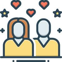 color icon for couple vector