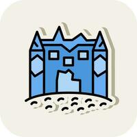 Ice castle Vector Icon Design