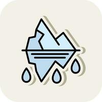 Glacier Vector Icon Design