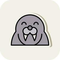 Walrus Vector Icon Design