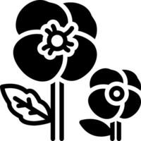 solid icon for pansy vector