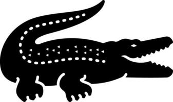 solid icon for crocodile vector