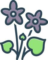 color icon for violet flowers vector