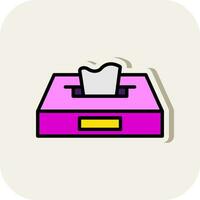 Tissue Box Vector Icon Design