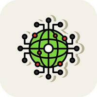 Global Network Vector Icon Design