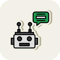 diseño de icono de vector de chatbot