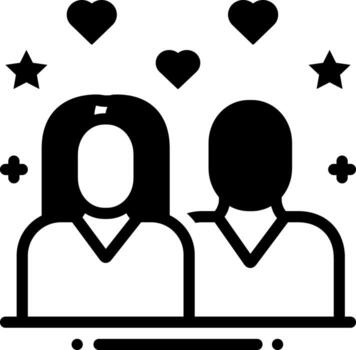 sólido icono para Pareja vector