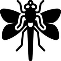 sólido icono para libélula vector