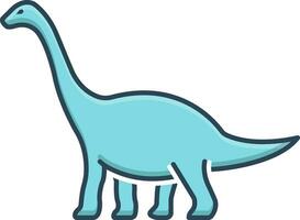 color icon for dinosaur vector